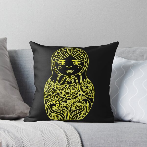 Item preview, Nesting Doll - Black and Yellow Palette designed and sold by Niina  Niskanen.