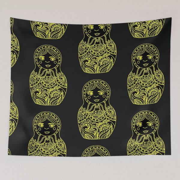 Item preview, Nesting Doll - Black and Yellow Palette designed and sold by Niina  Niskanen.