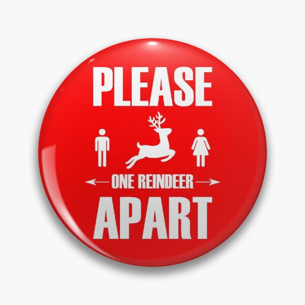 Item preview, Keep One Reindeer Apart - Festive Red designed and sold by AJ-DesignCo.