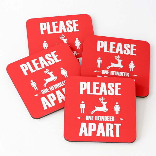 Item preview, Keep One Reindeer Apart - Festive Red designed and sold by AJ-DesignCo.