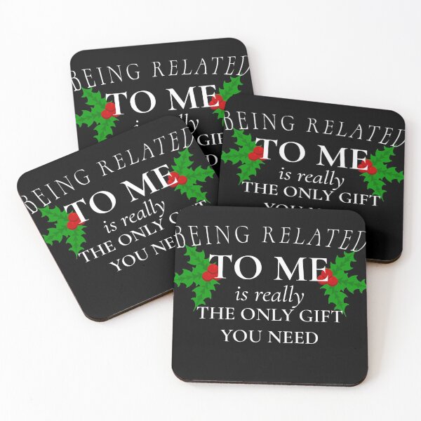 Artikelvorschau, Lustige Weihnachten, die mit mir verwandt sind, sind Geschenk für Familienwitz weißer Text entworfen und verkauft von Mixture-DESIGN.