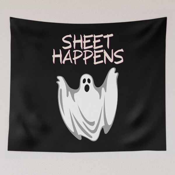 Item preview, Sheet Happens Ghost Trick or Treat Halloween designed and sold by RGVDesigns.