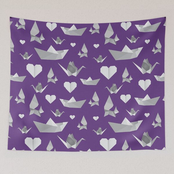 Item preview, origami pattern (purple) designed and sold by ibyrd-7.