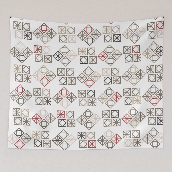 Item preview, Geometric Red, Latte and Brown designed and sold by DigitalSolo.