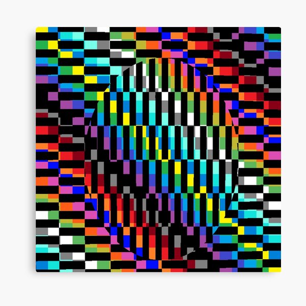 Trippy Colored Squares Canvas Print