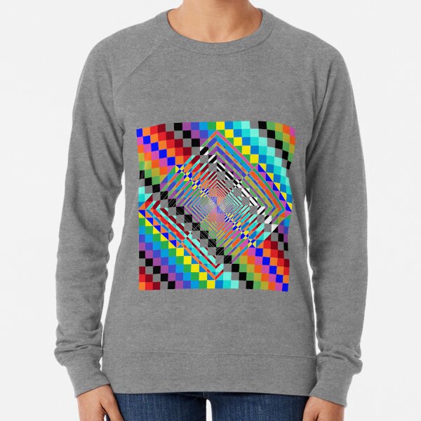 Trippy Colored Squares Lightweight Sweatshirt