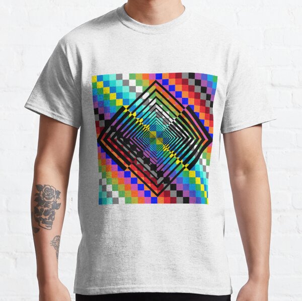 Trippy Colored Squares Classic T-Shirt