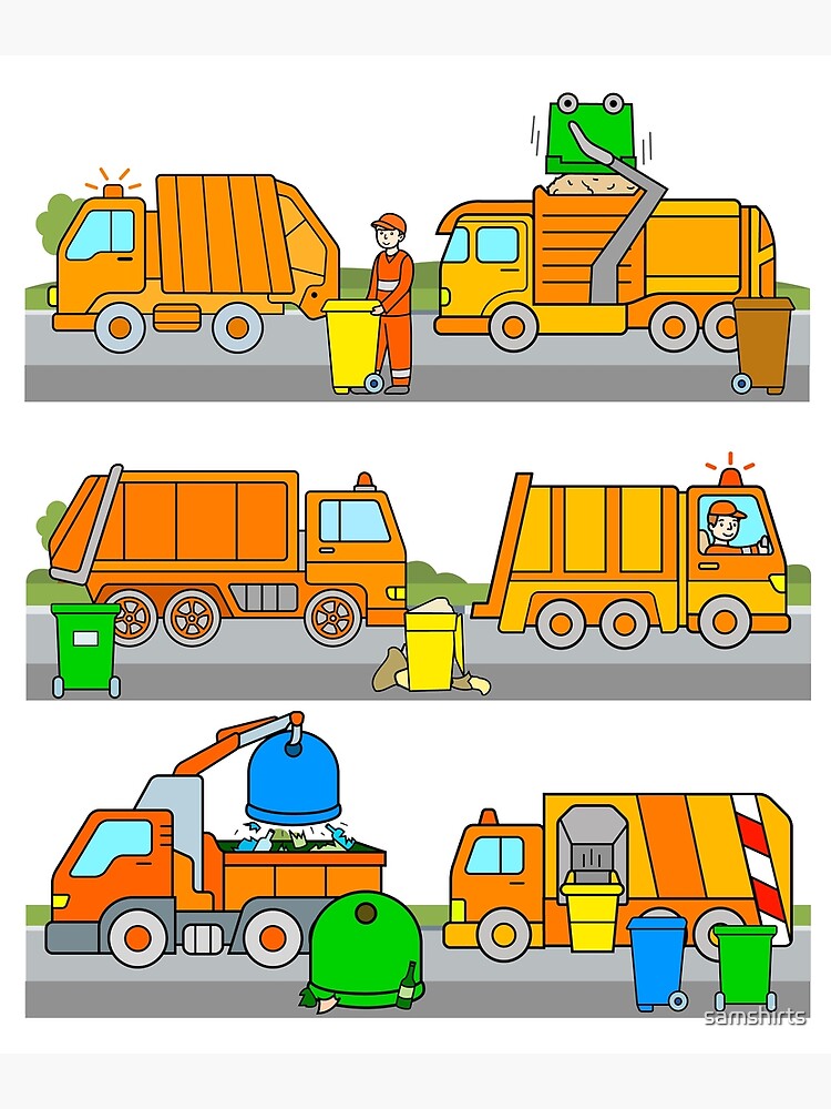 Müllmann Müllabfuhr Fahrzeuge Kinder' Sticker