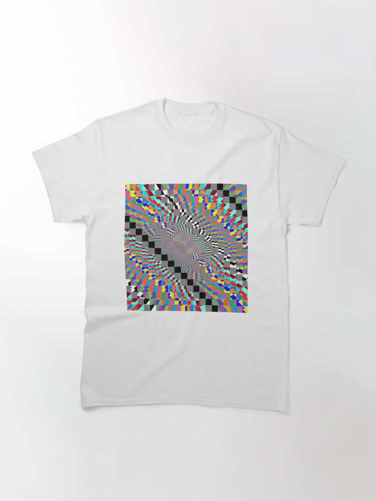 Alternate view of Trippy Colored Squares Classic T-Shirt