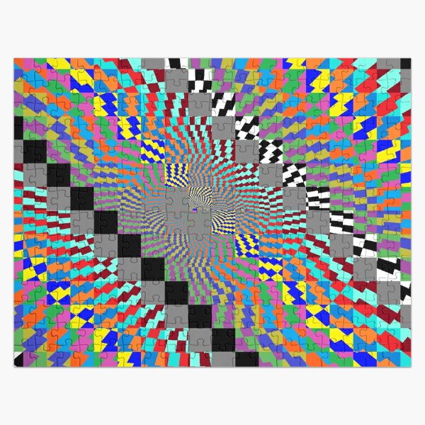 Trippy Colored Squares Jigsaw Puzzle