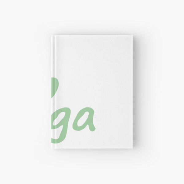 i love yoga font Hardcover Journal