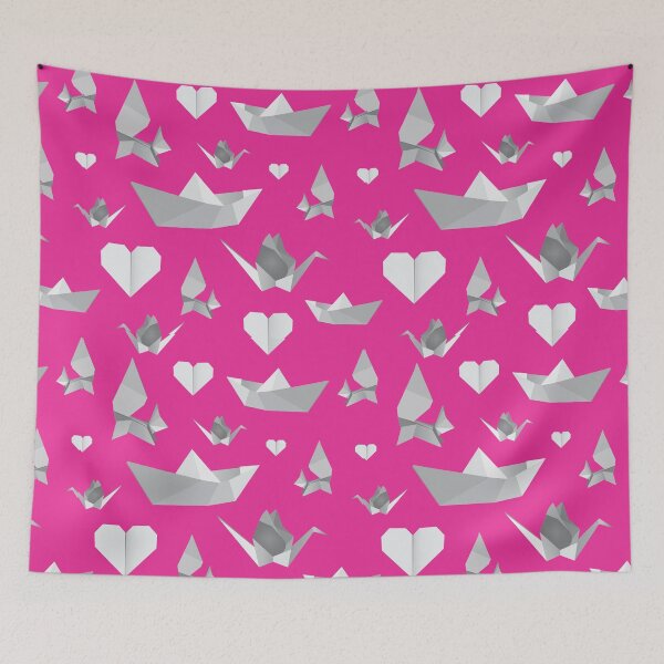 Item preview, origami pattern (pink) designed and sold by ibyrd-7.
