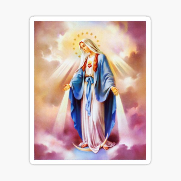 Virgin Mary colorful Painting Sticker