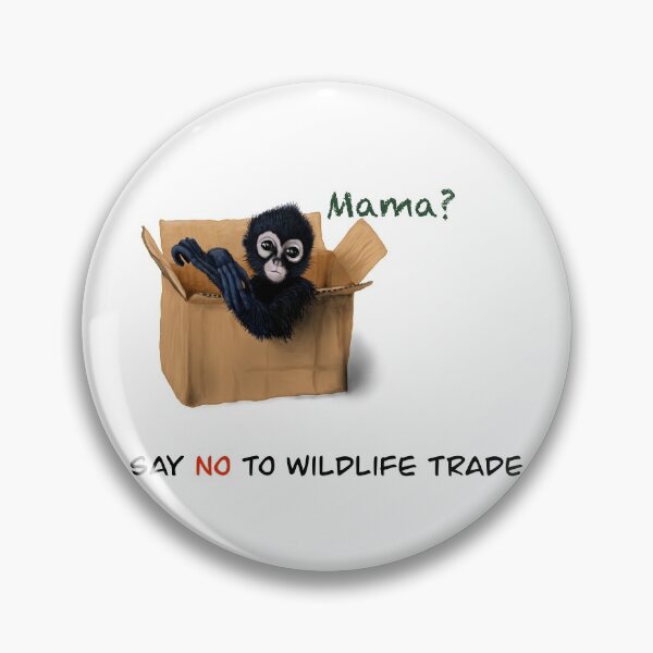 Item preview, Say No to illegal trade monkey designed and sold by ARCASrescate.