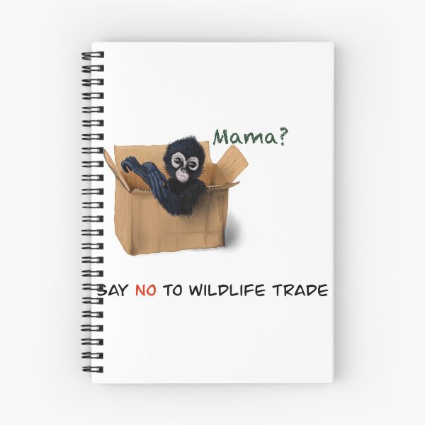 Aperçu de l'œuvre Dites non au singe du commerce illégal créée et vendue par ARCASrescate.