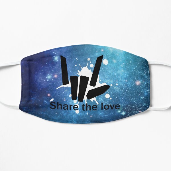 Share the Love Universe Tye Dye Tie Die Flat Mask
