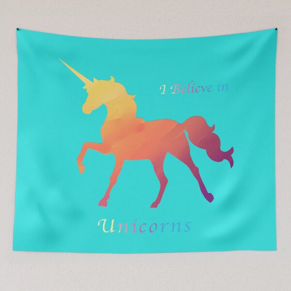 Item preview, I Believe in Unicorns Turquoise designed and sold by Horse-Aholic.
