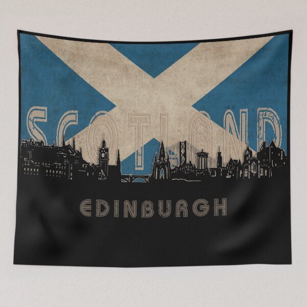 Item preview, edinburgh skyline flag designed and sold by BekimART2.