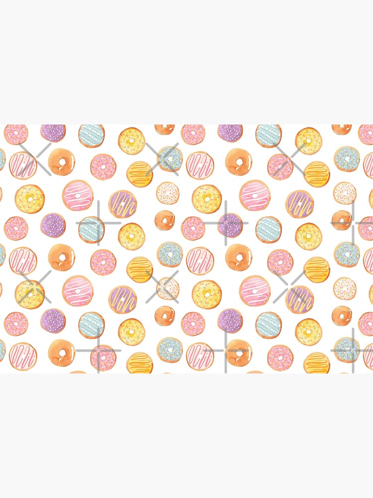 Watercolor Donuts - Rainbow Pastel by annieparsons