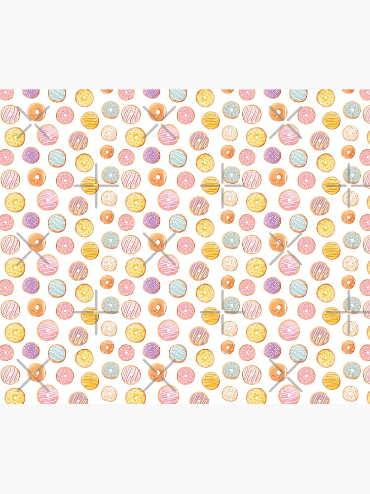 Watercolor Donuts - Rainbow Pastel by annieparsons