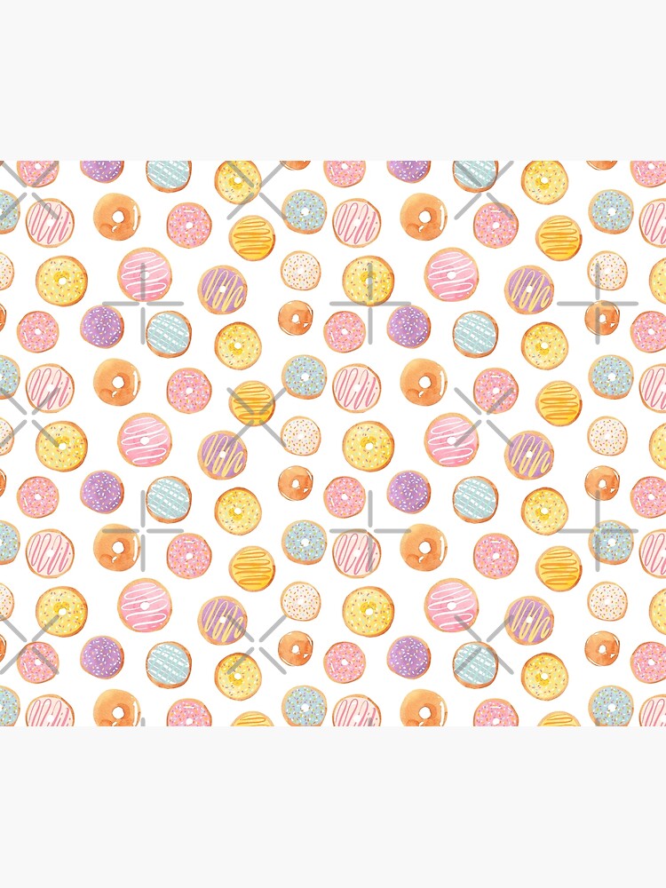 Watercolor Donuts - Rainbow Pastel by annieparsons