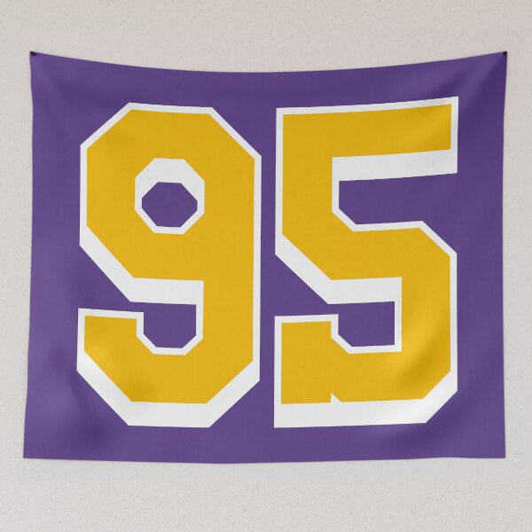Item preview, 95 Yellow Number ninety-five Purple Basketball Jersey designed and sold by elhefe.