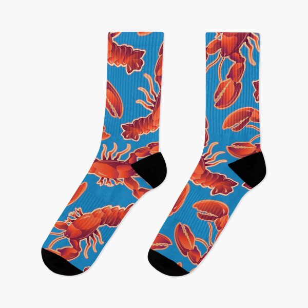 Item preview, Red Lobsters on Blue Pattern designed and sold by jeff-jones.