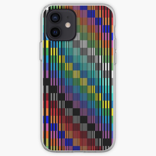 Vertical Trippy Colored Squares iPhone Soft Case