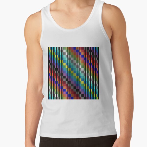 Vertical Trippy Colored Squares Tank Top