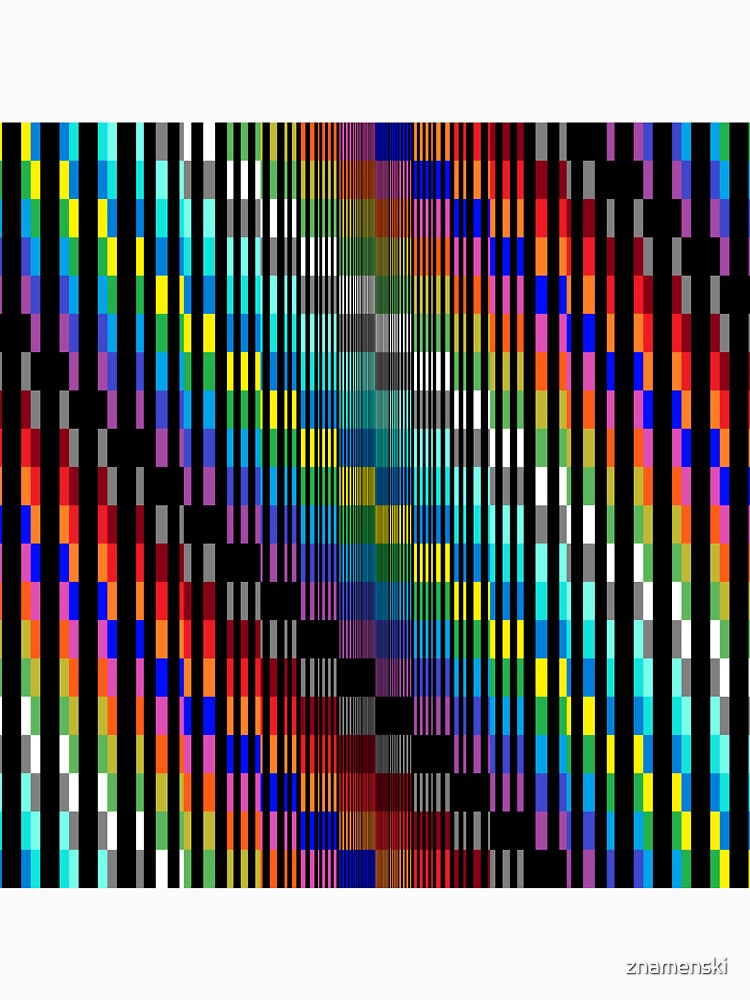 Vertical Trippy Colored Squares by znamenski