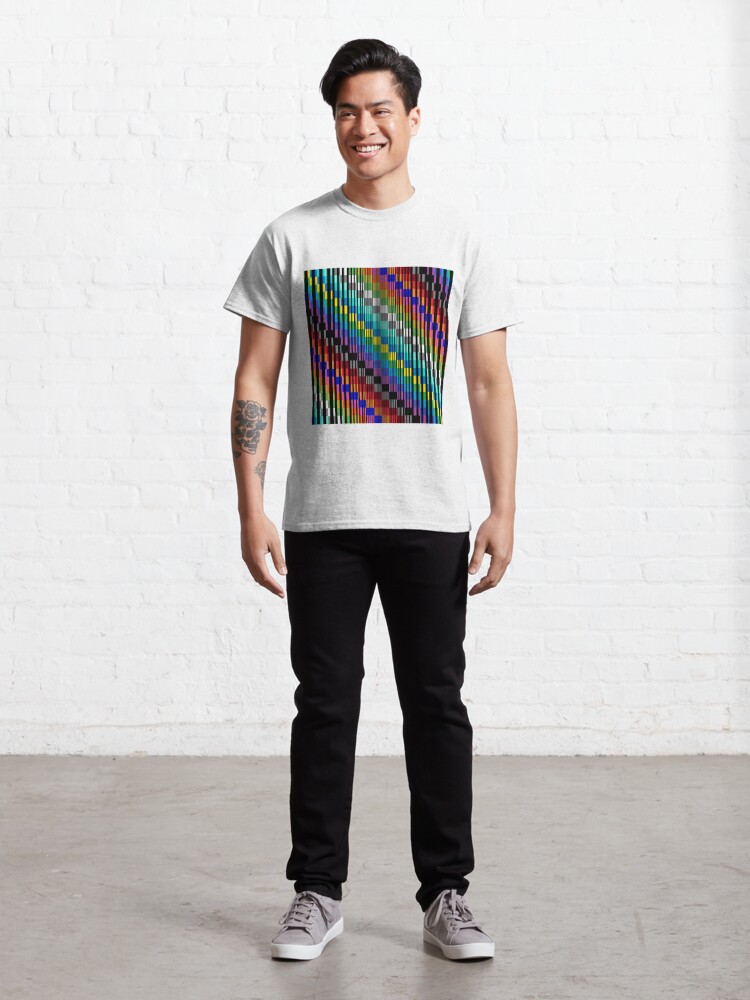 Alternate view of Vertical Trippy Colored Squares Classic T-Shirt