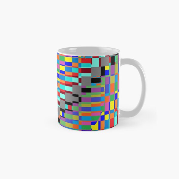 Trippy Vertical Colored Squares Classic Mug