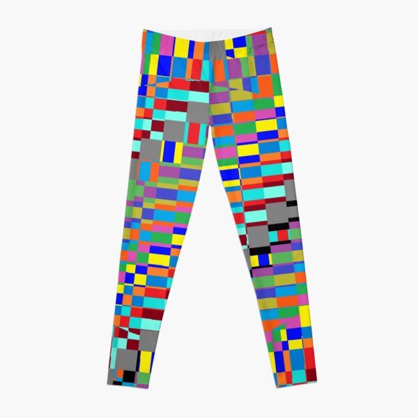 Trippy Vertical Colored Squares Leggings