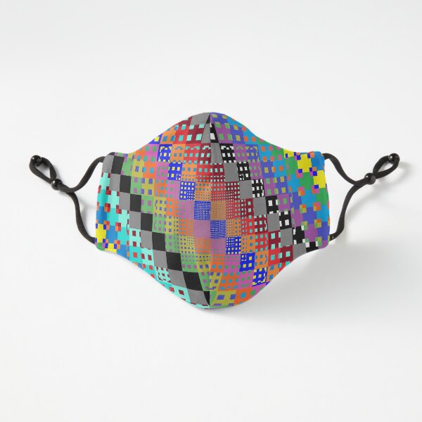 Trippy Colored Squares Fitted 3-Layer