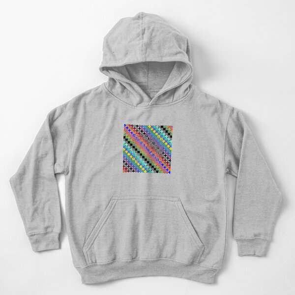 Trippy Colored Squares Kids Pullover Hoodie