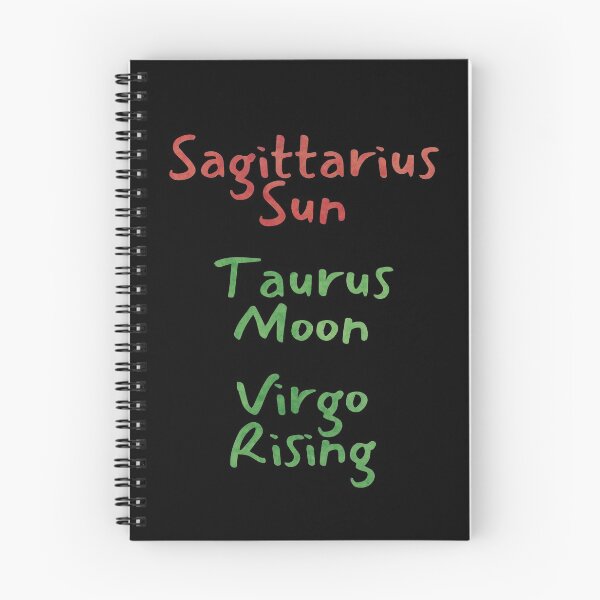 Item preview, Sagittarius Sun Taurus Moon Virgo Rising Text designed and sold by leomooncreates.