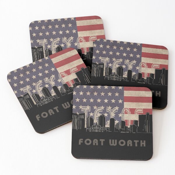 Item preview, fort worth skyline flag designed and sold by BekimART2.