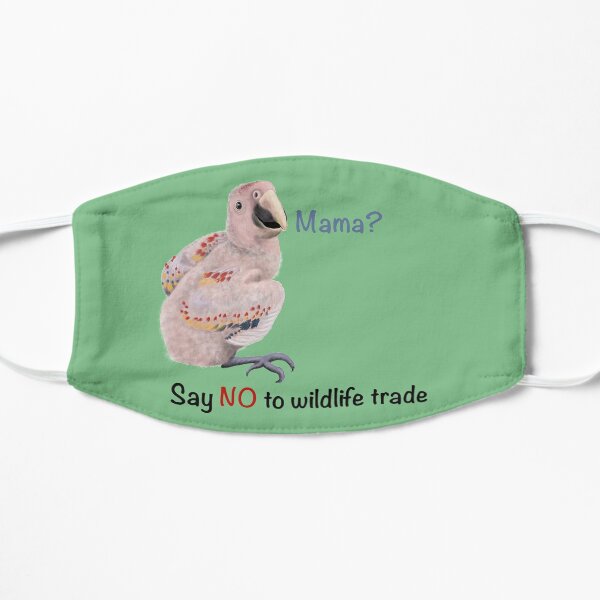 Say No to wildlife trade macaw Flat Mask