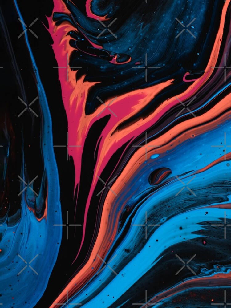Thumbnail 4 of 4, iPhone Case, Abstarct marbling red and blue art design designed and sold by Butterfly-Dream.