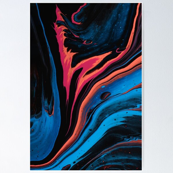 Item preview, Abstarct marbling red and blue art design designed and sold by Butterfly-Dream.
