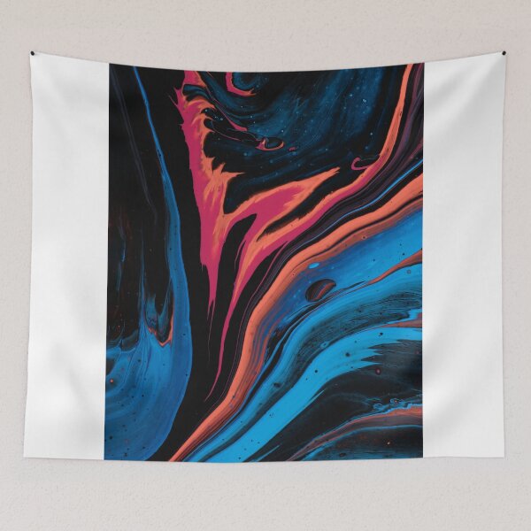 Item preview, Abstarct marbling red and blue art design designed and sold by Butterfly-Dream.