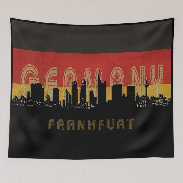 Item preview, frankfurt skyline flag designed and sold by BekimART2.