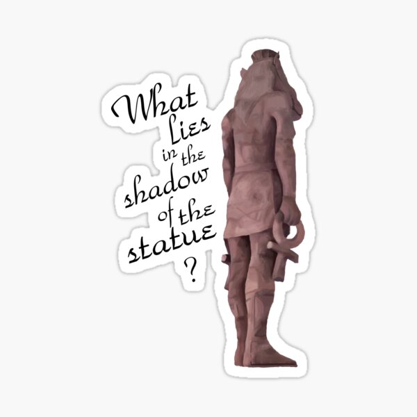 Vista previa del artículo con la obra «La estatua de los cuatro dedos», diseñado y vendido por MrRaccoon.