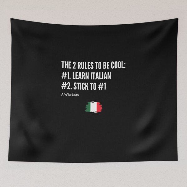 Item preview, The 2 Rules To Be Cool: 1.Learn Italian 2.Stick to n.1 designed and sold by dolcevitateam.