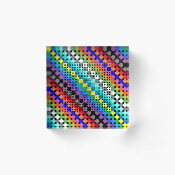 Trippy Colors Acrylic Block