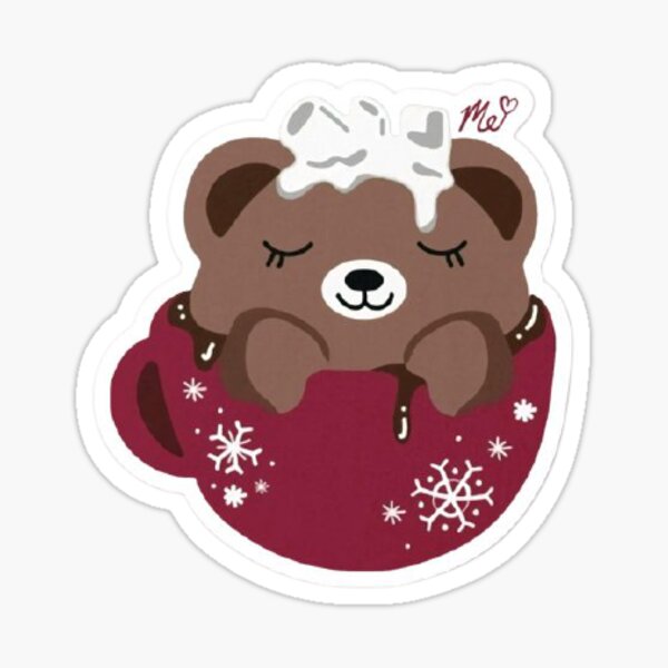 Moriah Elizabeth Hot Chocolate Bear Sticker
