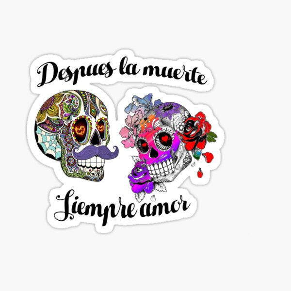 El día de los muertos enamorado Sticker