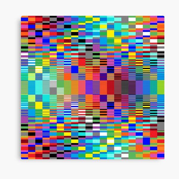 Trippy Vertical Colored Squares Canvas Print