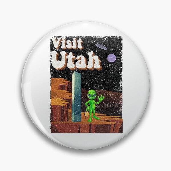 Item preview, Visit Utah Funny Monolith Mystery Alien Vintage  designed and sold by Sutra-Lotus-Co.