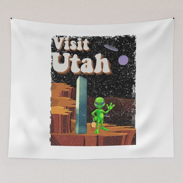 Item preview, Visit Utah Funny Monolith Mystery Alien Vintage  designed and sold by Sutra-Lotus-Co.